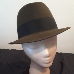 Men's Brown D. Pinelli Fedora, Size 7 3/8